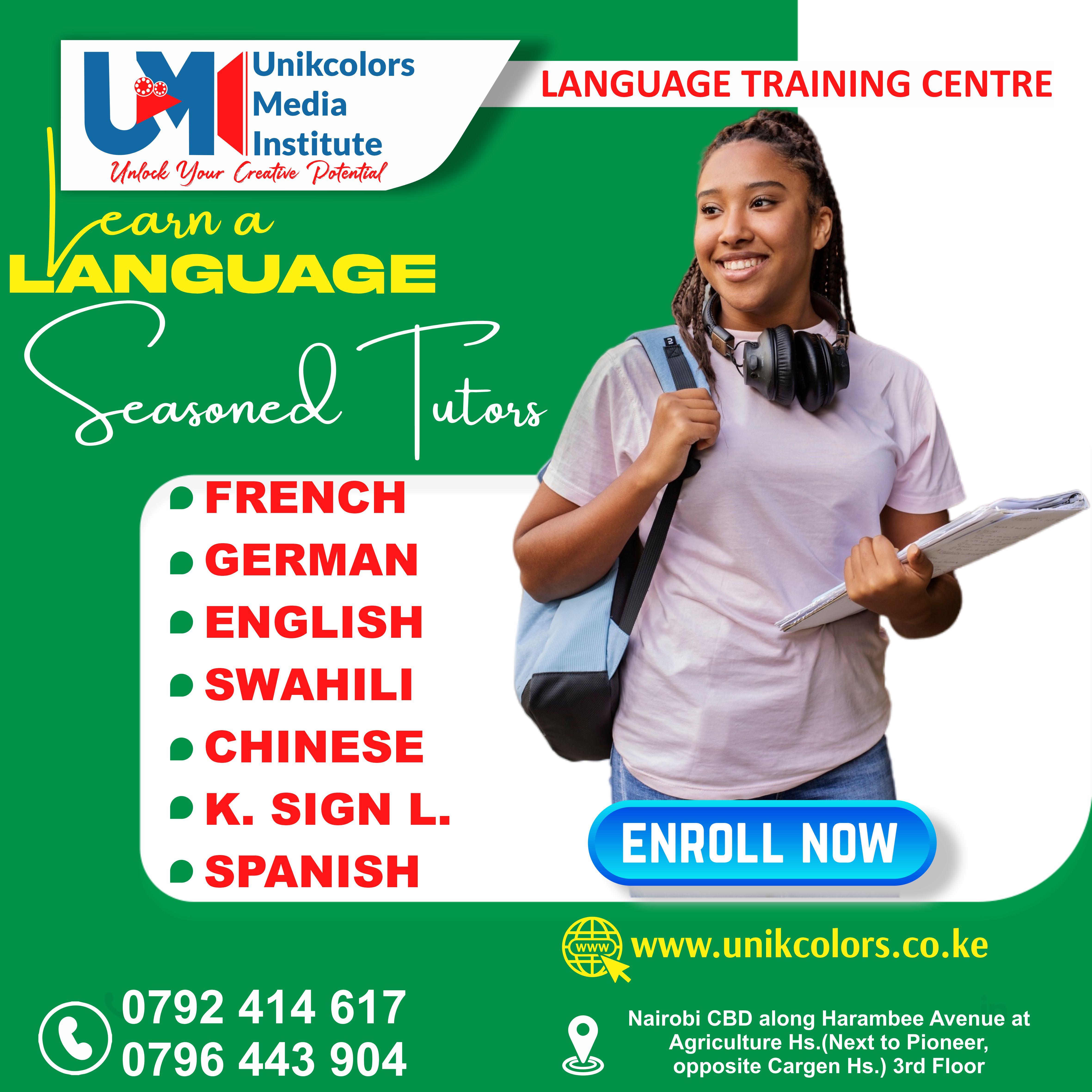 LANGUAGE TRAINING CENTRE - GERMAN | ENGLISH | FRENCH | CHINESE | SPANISH | SWAHILI | KENYA SIGN LANG